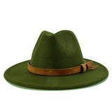 Walter White Fedora Solid Color Top Hat Versatile Fedora Hat British Style Big Brim Woolen Hat