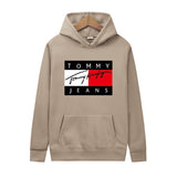 Tommy T Hoodie Hooded Sweater Fleece Print
