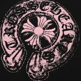 CHH Chrome Heart T Shirts Chrome Hearts Pink Sanskrit Print Short Sleeve T-Shirt