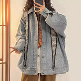 Unisex Baseball Jersey Vintage Denim Jacket