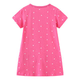 Girl Dress Girls' Summer Knitted Cotton round Neck Embroidered Princess Dress Cute Pocket