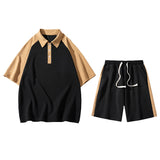 Nasa Tracksuit Men Leisure Set Summer Trendy Student Handsome Matching Short Sleeve Shorts