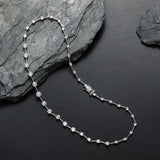 Zircon necklace strip gradient size necklace