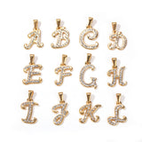 Jewelry Titanium Steel Diamond Flower Body 26 Letters A~ Z Pendant Necklace Alphabet Pieces
