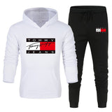 Tommy T Hoodie Casual Sports Suit Sweatpants
