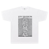 Rock Star T Shirt Joy Division Unknown Pleasures T-shirt Rock Band Retro Loose Short Sleeve