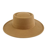 Walter White Fedora Flat Top Hat Fashion Knight Dome Woolen Hat Autumn and Winter Fur Felt Hat