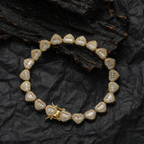 Zircon necklace copper inlaid zircon heart-shaped tennis chain