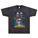 Rock Star T Shirt Kurt Cobain T-shirt Kurt Curbain Rock Retro Street Loose Vintage Short Sleeve