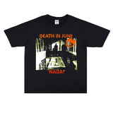 Rock Star T Shirt Death in June Band Rock T-shirt Short Sleeve Loose Heavy Cotton