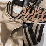 Men Baseball Jacket Spring Baseball Uniform Men Loose Motorcycle Jacket