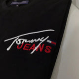 Tommy T Shirts Tommy Comfortable Cool Skin-Friendly Comfortable Embroidered Couple round Neck Short Sleeve T-shirt