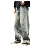 Unisex Jeans Straight Jeans Striped Wide Leg Pants Vintage Overalls