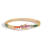 Zircon necklace colorful full zirconium tennis chain