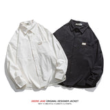 Men Long-Sleeved Shirt Men Spring Loose Casual Long Sleeves Jacket