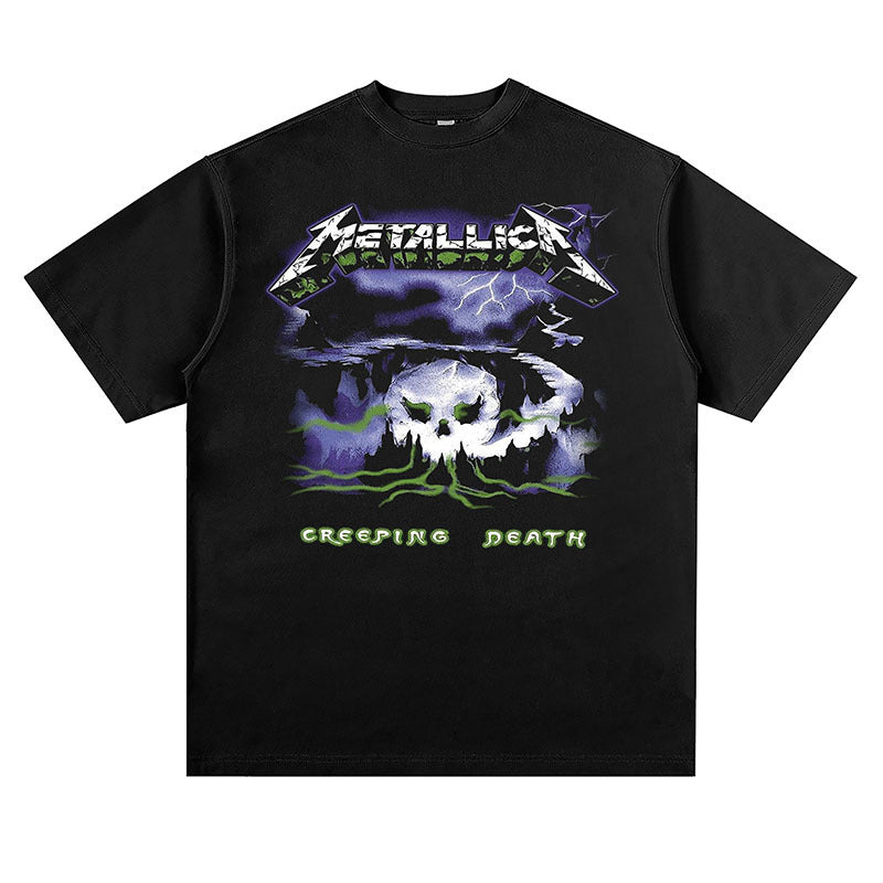 Rock Band T Shirt Printed Short Sleeve T-shirt Loose European and American