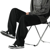 Nasa Sweatpants Men's Summer Thin Quick-Drying Black Casual Trousers Loose