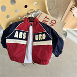 Boy Jacket Kids' Overcoat 2 Contrast Color Letter Baseball Uniform Baby Sports Stitching Jacket Tide