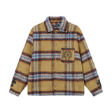 CHH Chrome Heart Coat ChromeHearts Retro Design Jacket Plaid Casual Cotton
