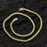 Zircon necklace golden zircon tennis chain