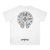 CHH Chrome Heart T Shirts Horseshoe Patch Embroidery Short Sleeve T-Shirt