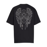CHH Chrome Heart T Shirts T-Shirt Hot Diamond Angel Wings Cross Cotton Short Sleeve