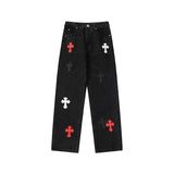 CHH Chrome Hearts Jeans Chrome Unisex Casual Loose Jeans