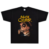 Rock Star T Shirt Alice Cooper Contrictor T-shirt Rock American Style Loose Vintage Short Sleeve