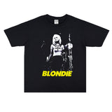 Rock Star T Shirt Rock Blonde Beauty Blondie Men and Women Loose