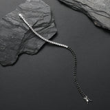 Zircon necklace black zirconium white zirconium tennis chain