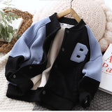 Boy Jacket Boy's Spring Coat Children's Baseball Uniform Middle and Big Children Casual Jacket Top Western Style Fashion