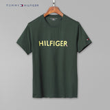 Tommy T Shirts Printed T-shirt Tommy Men's Short Sleeve Cotton round Neck Slim Fit