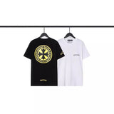 CHH Chrome Heart T Shirts Sanskrit Large Logo Cross Print Short Sleeve T-Shirt