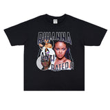 Rock Star T Shirt Printed Pure Cotton Loose T-shirt Men and Women Short Sleeve