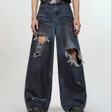 Unisex Jeans American Vintage Ripped Jeans Washed and Old
