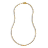 Zircon necklace copper micro-paved zircon single row tennis chain