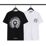 CHH Chrome Heart T Shirts Sanskrit cross logo short-sleeved men's T-shirt