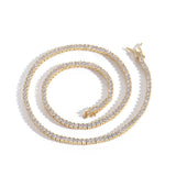 Zircon necklace copper micro-paved zircon single row chain