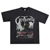 Rock Star T Shirt Obituary Band T-shirt Short Sleeve Loose Fashion Brand