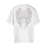 CHH Chrome Heart T Shirts T-Shirt Hot Diamond Angel Wings Cross Cotton Short Sleeve