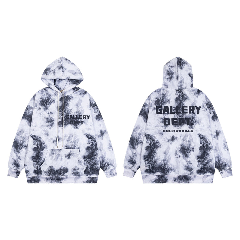 Gallery Dept Hoodie Loose Casual Marble Pattern Hoodie