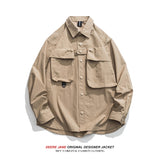 Men Long-Sleeve Shirt Spring Long Sleeve Shirt Male Couple Baggy Coat