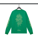 CHH Chrome Heart Hoodie ch Green Phantom Group Cross Letter Print