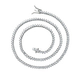 Zircon necklace copper micro-paved zircon single row tennis chain