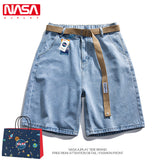 Nasa Shorts Denim Shorts for Men Summer Trendy Student Loose