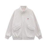 Unisex Baseball Jersey Spring and Autumn Jacket Double-Sided Plaid Embroidered Loose Casual Couple Jacket