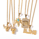 Jewelry Fashion Brick Pendant Necklace Alphabet Pieces Word Up Animal The Eye of Horus Skull Pieces