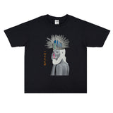 Rock Star T Shirt Printed Loose T-shirt Short Sleeve Cotton