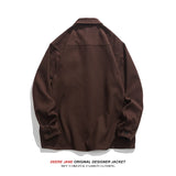 Men Long-Sleeved Shirt Spring Long Sleeve Shirt Men's Casual Baggy Coat Jacket