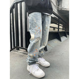 Unisex Jeans Vintage Washed Old Jeans Casual
